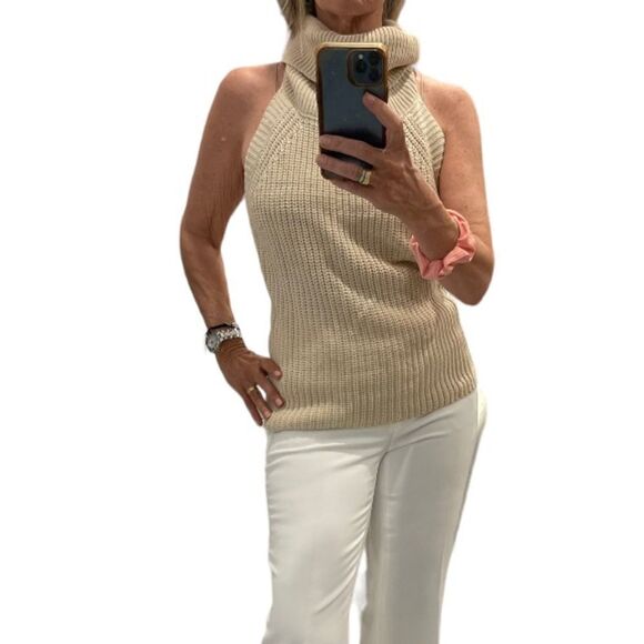 NEW Venus Turtleneck Knit Open Back Sleeveless Sweater .Size S - Picture 1 of 13
